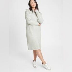 Banana Republic Merino Blend Sweater Dress, S/M, grey/ivory marled colour.